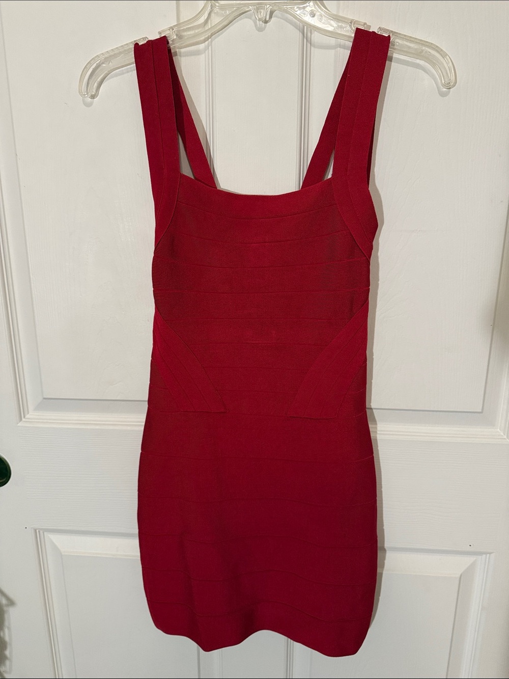Bebe Red Bandage Bodycon Dress - Women
